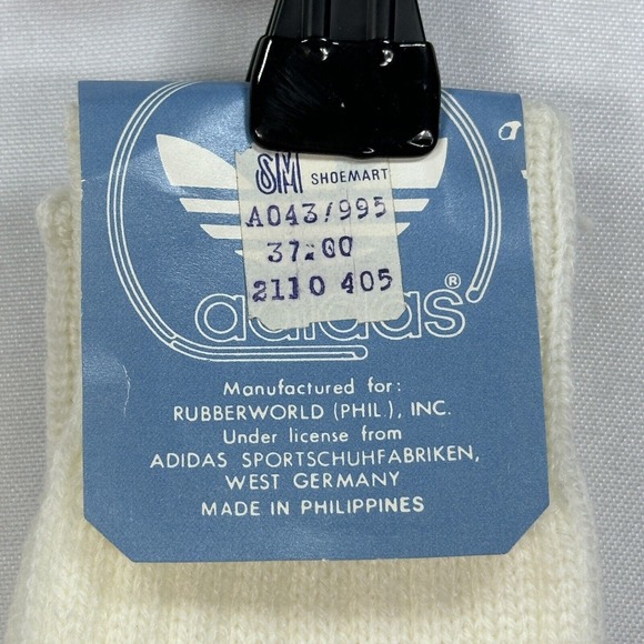 Adidas Vintage Sports Socks New Made‎ In Western-Germany Rare Unique Torsion NWT - Picture 6 of 6